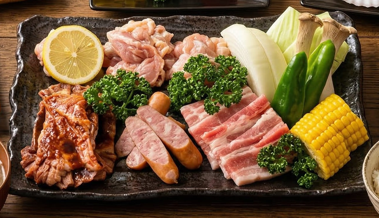 肉おかわり（地鶏6種・牛肉1種・豚肉1種）