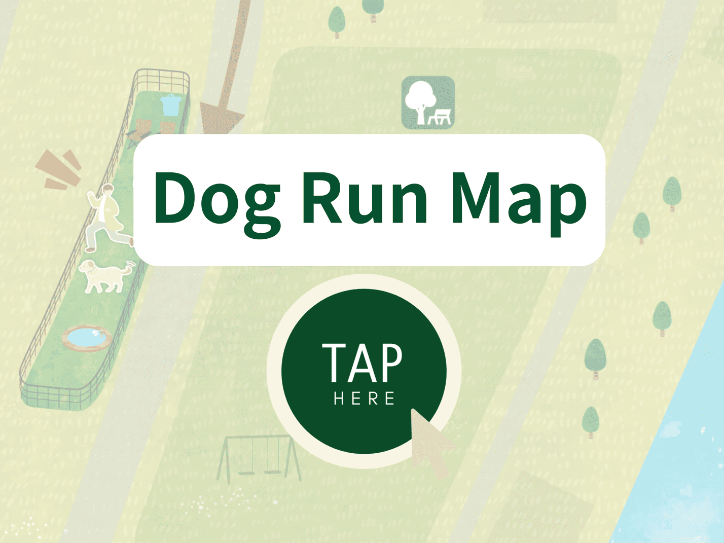 Guide map of the private dog run